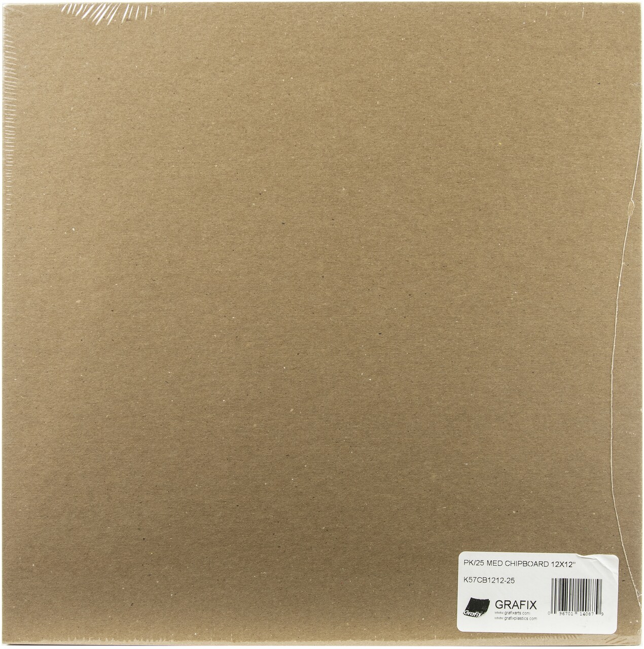 Grafix Medium Weight Chipboard Sheets 12"X12" 25/Pkg-Natural